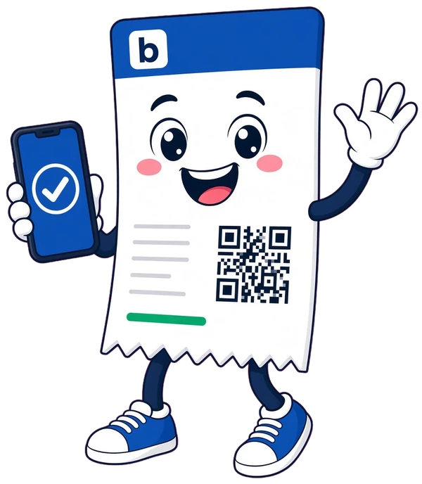 Boli, la boleta mascota de HazBoleta, saluda con la mano
